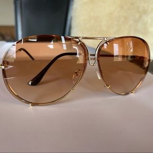 Royal Laguna Gradient Oversized Aviator Sunglasses